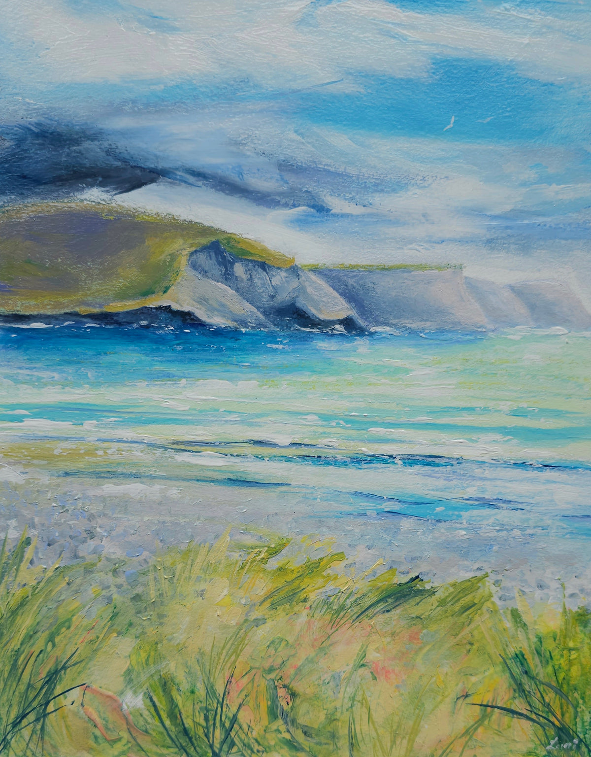 " a Summer's day at Keel beach, Achill"